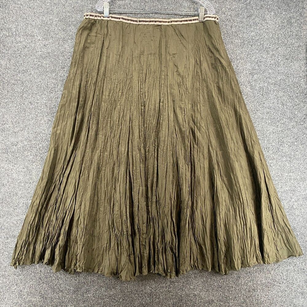 Grace Dane Lewis Silk Skirt‎ Womens 16 Brown Long Flowy Cottagecore Fairy Grunge